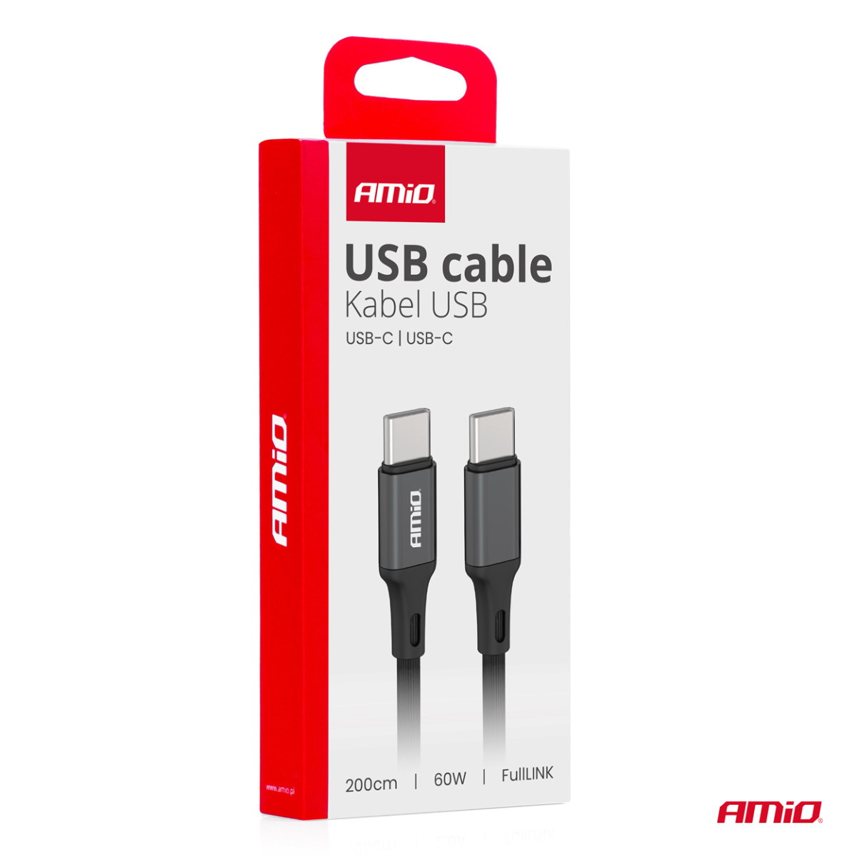 USB-C - USB-C-kabel 60W 200cm FullLINK AMIO-03903