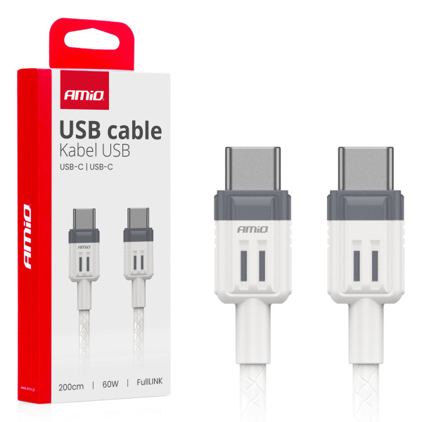 USB-C - USB-C-kabel 60W 200cm FullLINK AMIO-03909