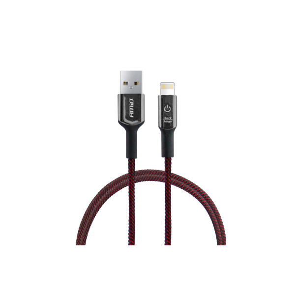 USB - Lightning-kabel för iPhone med LED-indikator 100 cm UC-10 AMIO-02527