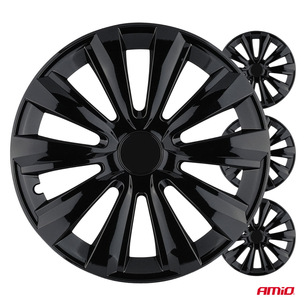 Hjulkapslar 4 st. DELTA BLACK 16"