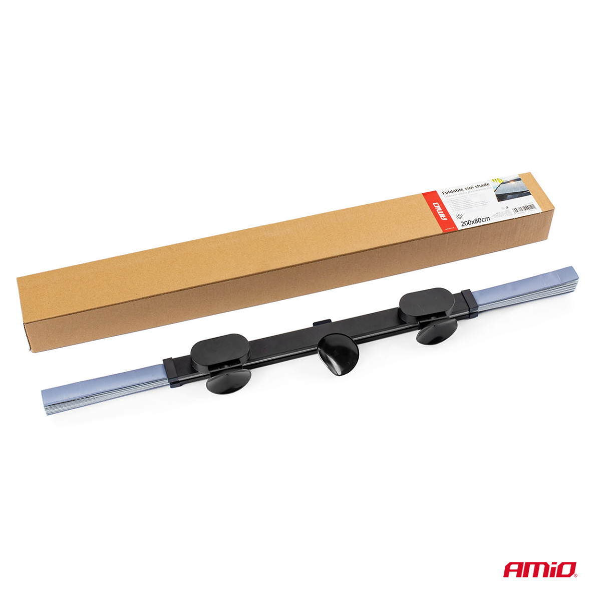 Hopfällbar solskydd för vindruta 200x80 cm AMIO-02913