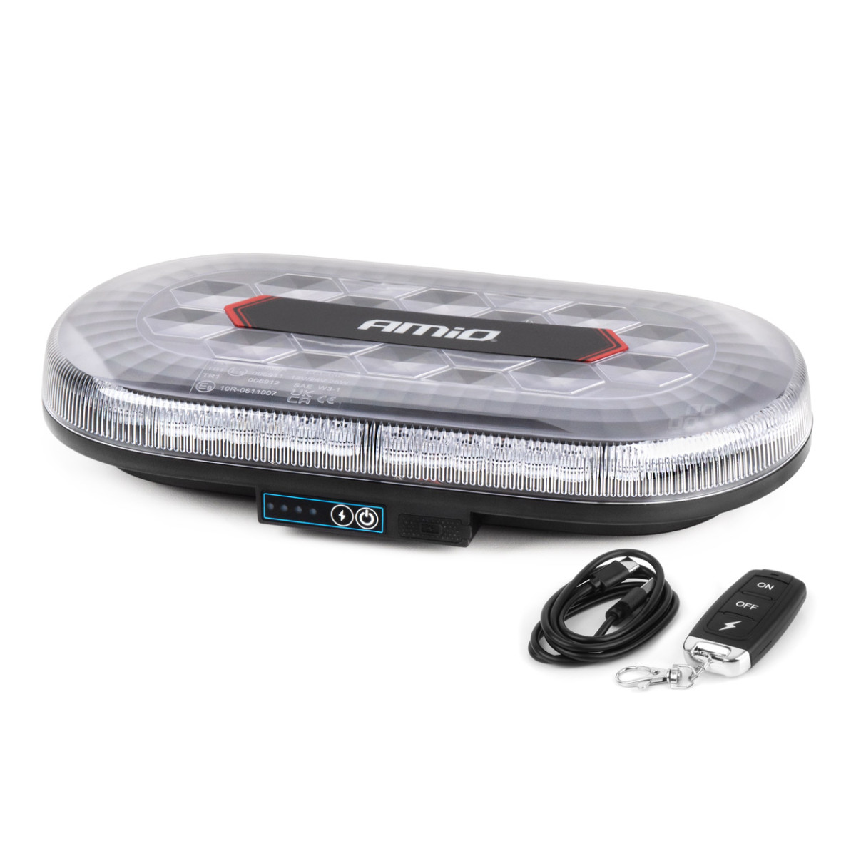 Trådlös LED-lampa med fjärrkontroll R65 R10 26W 12/24V AMIO-04369