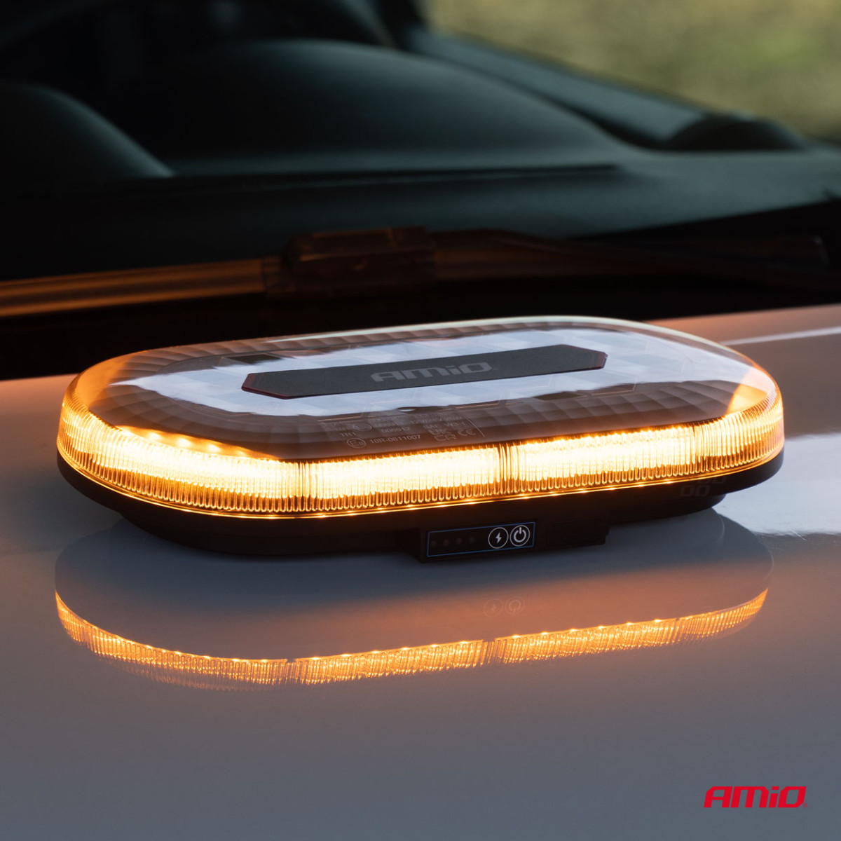 Trådlös LED-lampa med fjärrkontroll R65 R10 26W 12/24V AMIO-04369