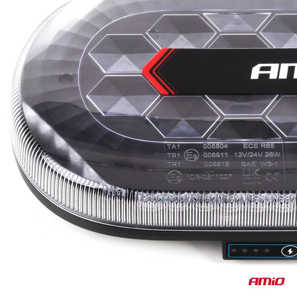 Trådlös LED-lampa med fjärrkontroll R65 R10 26W 12/24V AMIO-04369