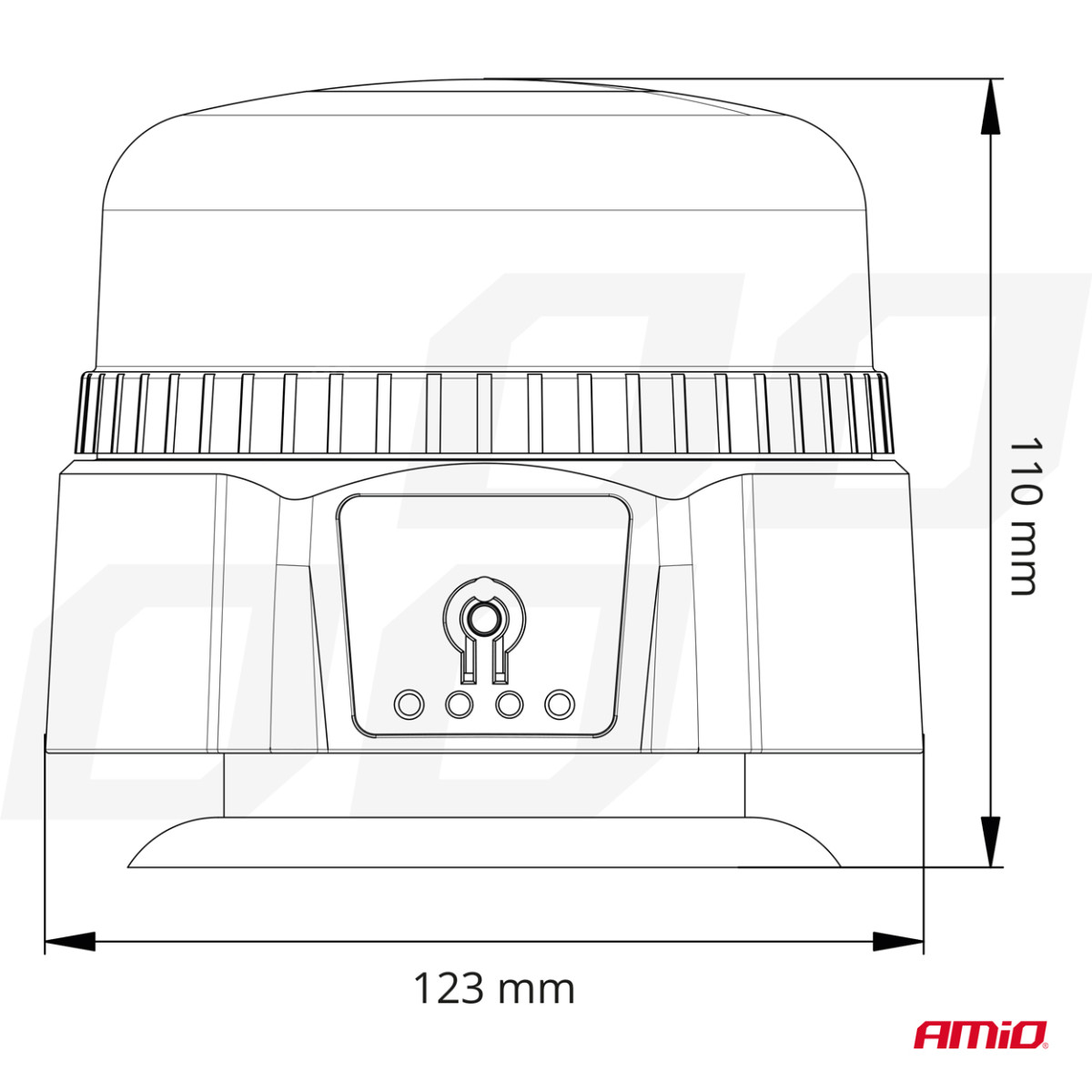 Trådlös LED-varningslampa R65 R10 12V 24V AMIO-03931