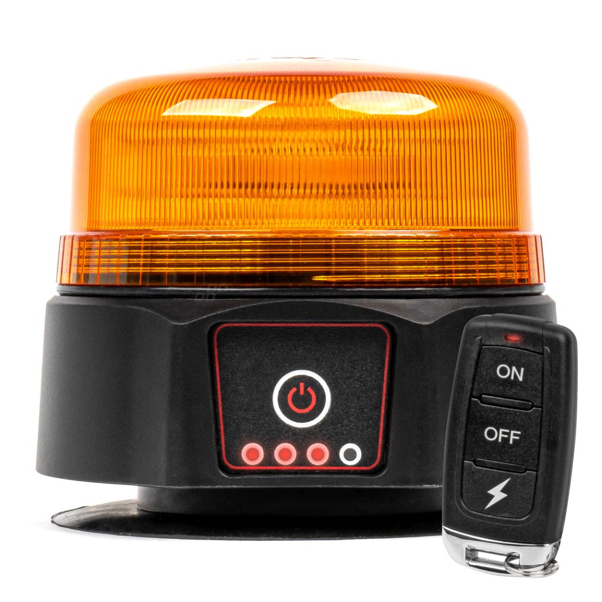Trådlös LED-varningslampa med fjärrkontroll R65 R10 12/24V AMIO-03932