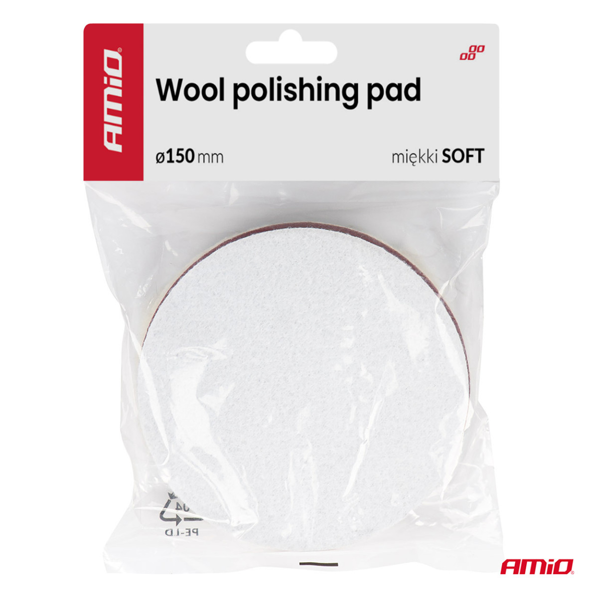 Ullpoleringsskiva, mjuk, 150 mm ADET-34 AMIO-04882