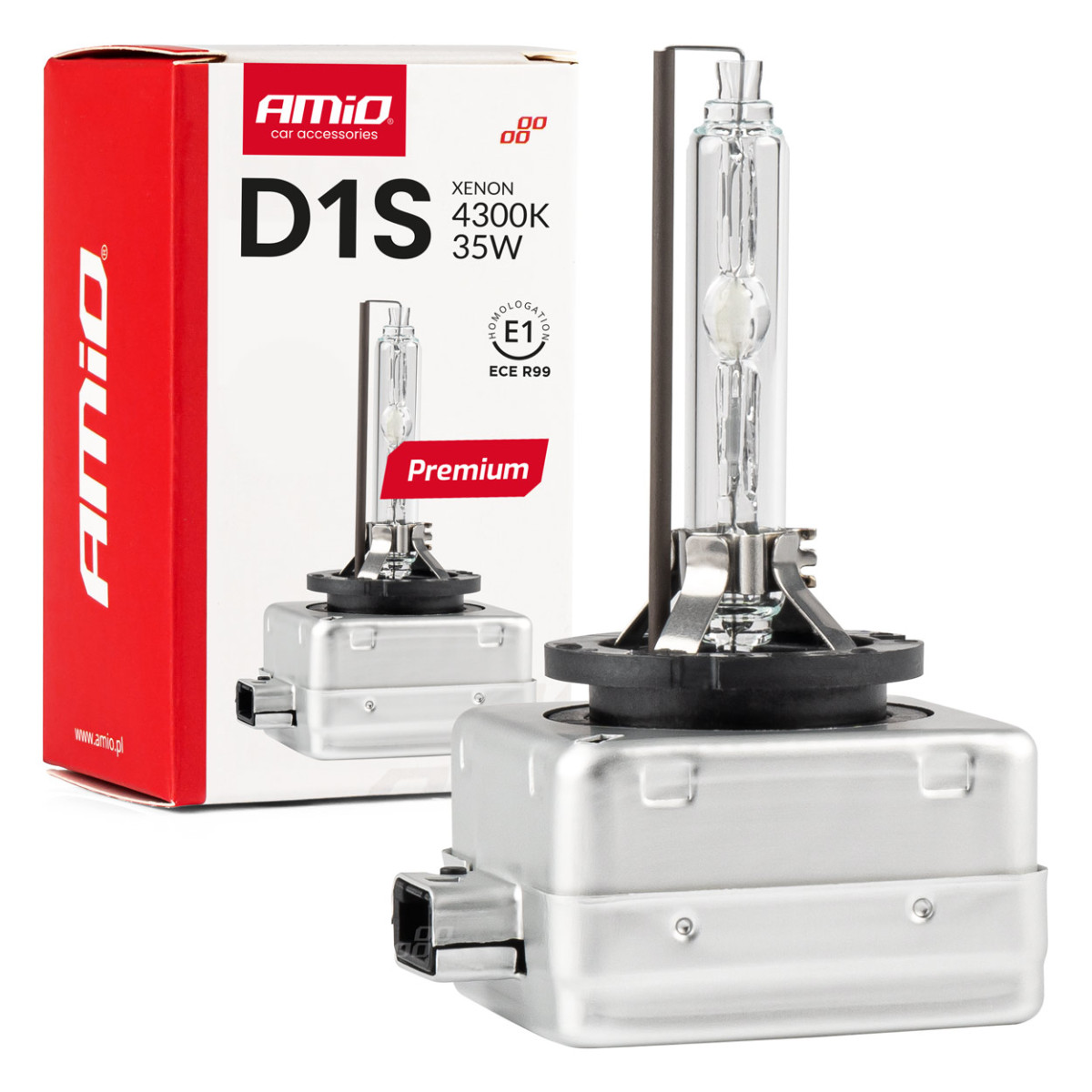 Xenonlampa D1S 4300K PREMIUM AMIO-01408