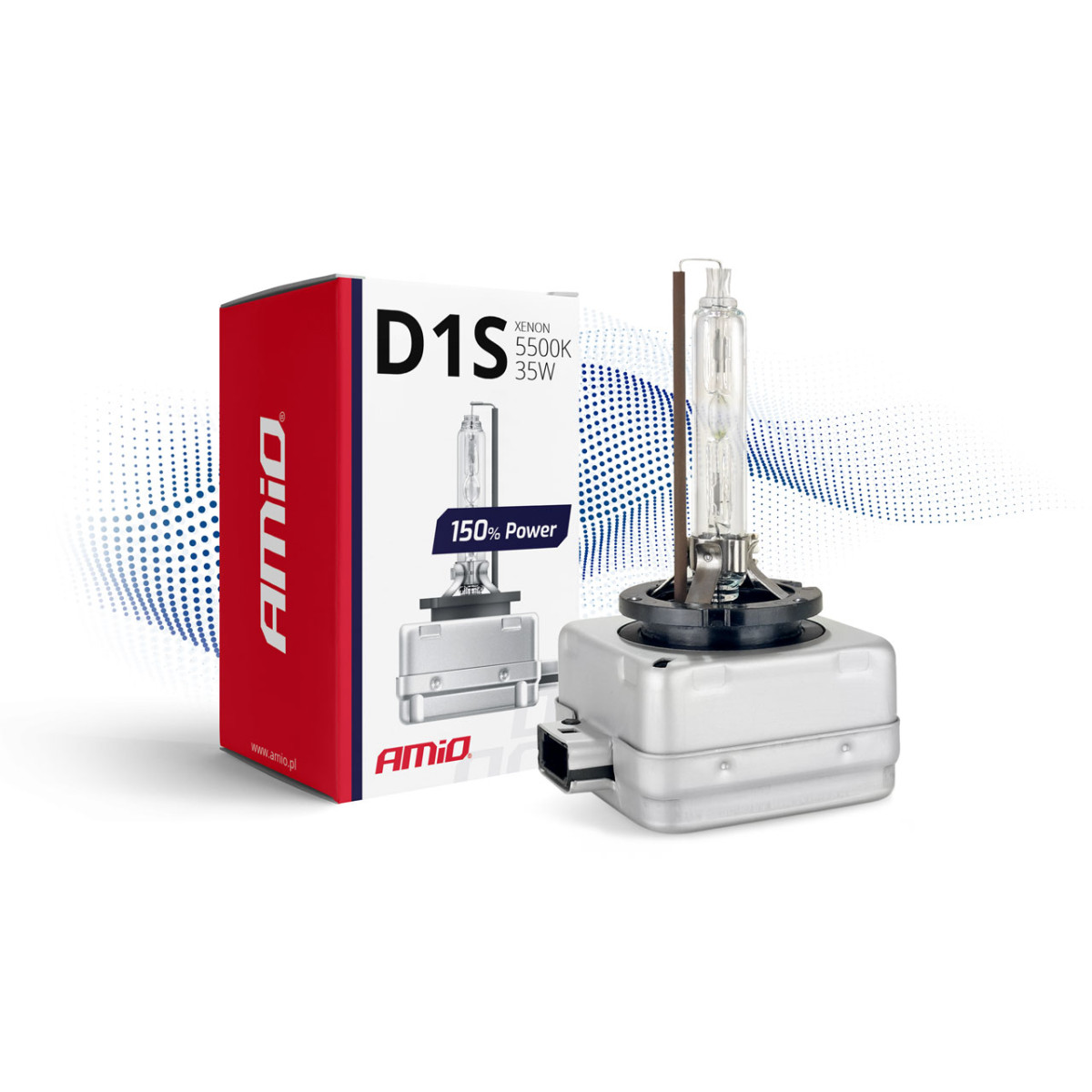 Xenonlampa D1S 5500K 150 % EFFEKT AMIO-01968