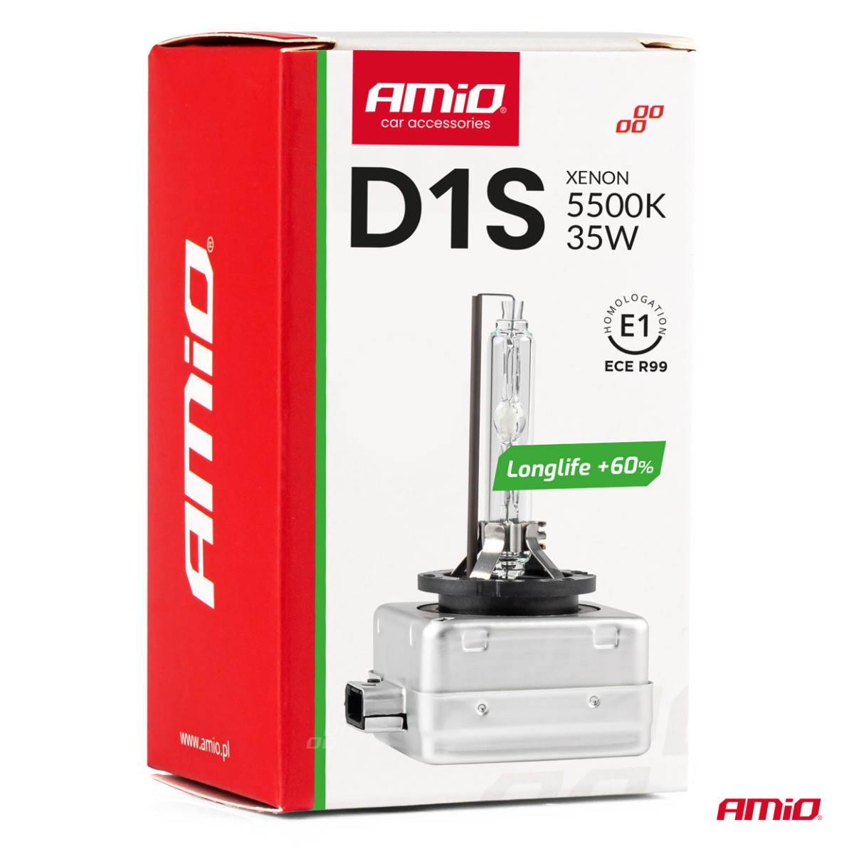Xenonlampa D1S 5500K LONGLIFE AMIO-01969