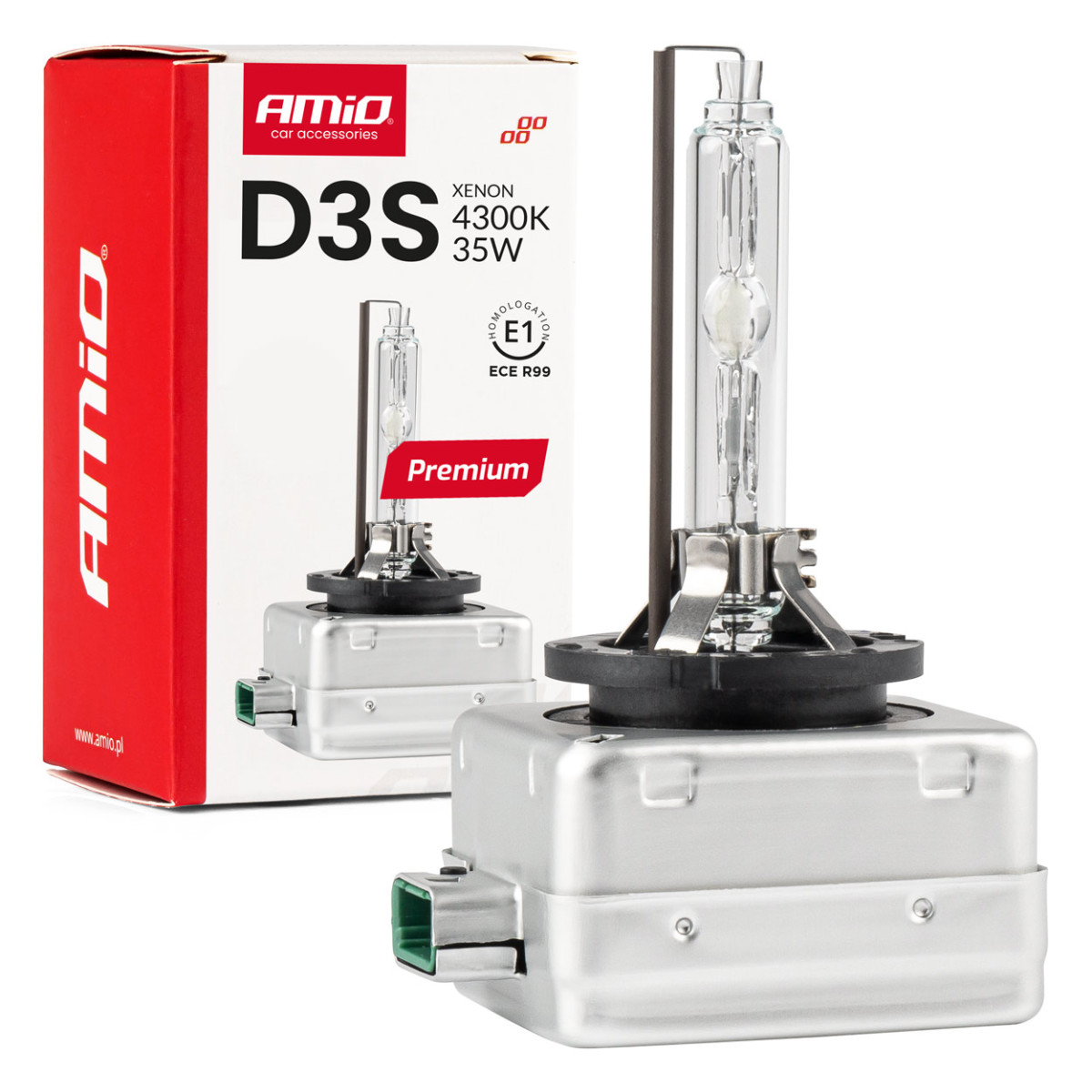 Xenonlampa D3S 4300K PREMIUM AMIO-01978