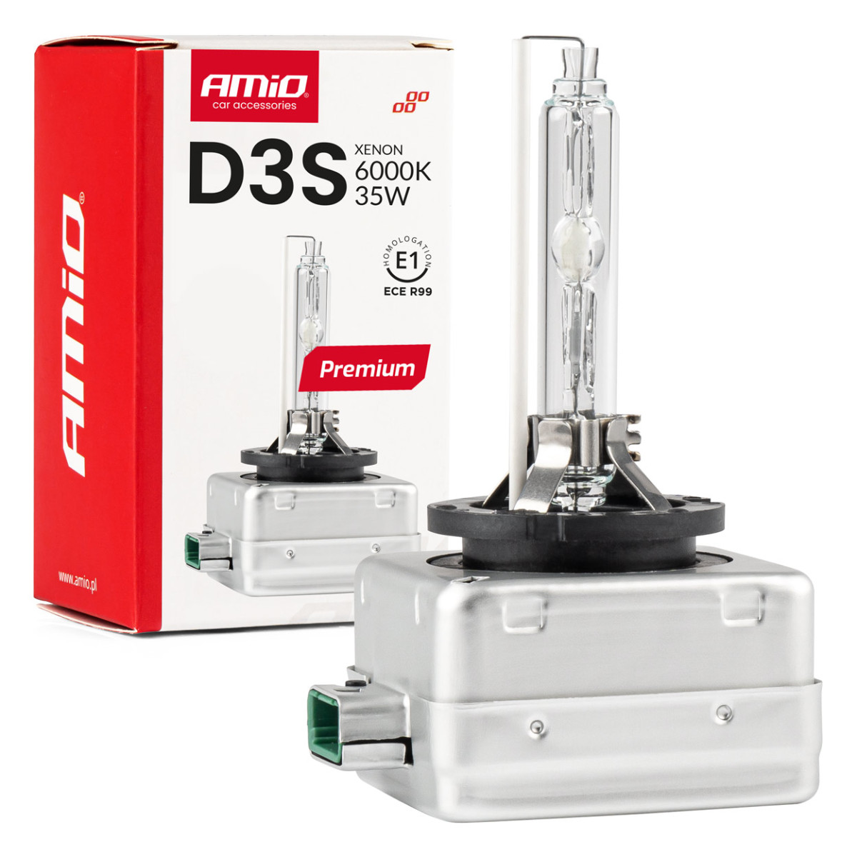 Xenonlampa D3S 6000K PREMIUM AMIO-01979