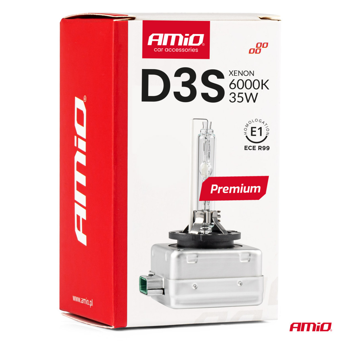 Xenonlampa D3S 6000K PREMIUM AMIO-01979