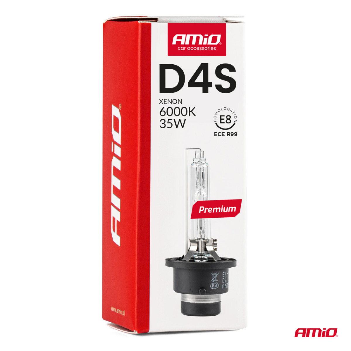 Xenonlampa D4S 6000K PREMIUM AMIO-01981