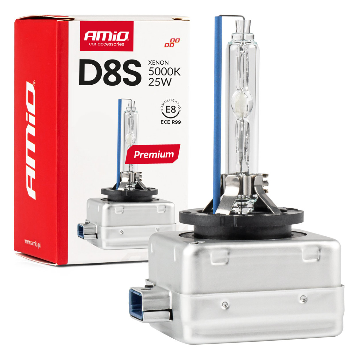 Xenonlampa D8S 5000K PREMIUM AMIO-02395