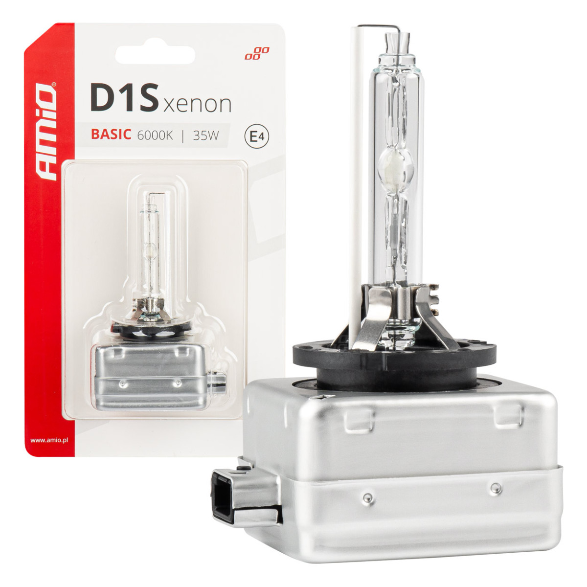 Xenonlampa D1S 35W 6000K AMiO BASIC blister AMIO-03864