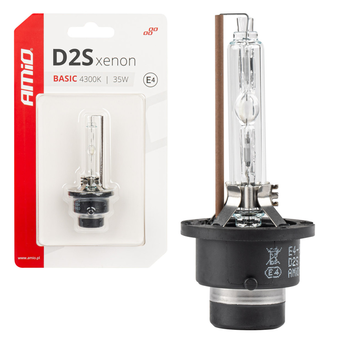 Xenonlampa D2S 35W 4300K AMiO BASIC blister AMIO-03860
