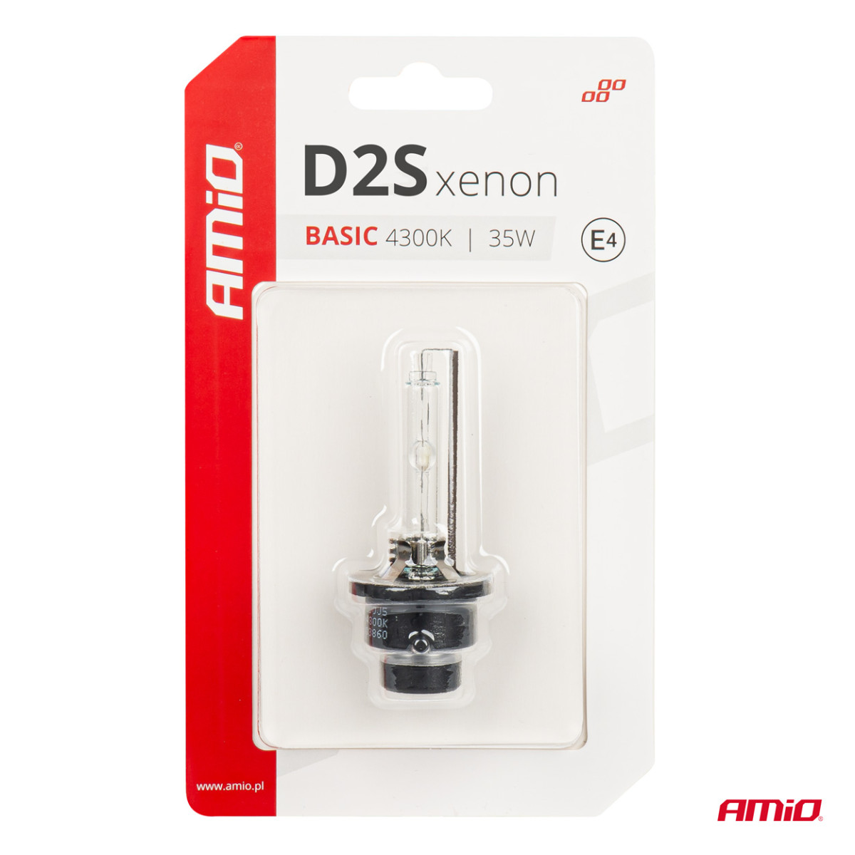 Xenonlampa D2S 35W 4300K AMiO BASIC blister AMIO-03860