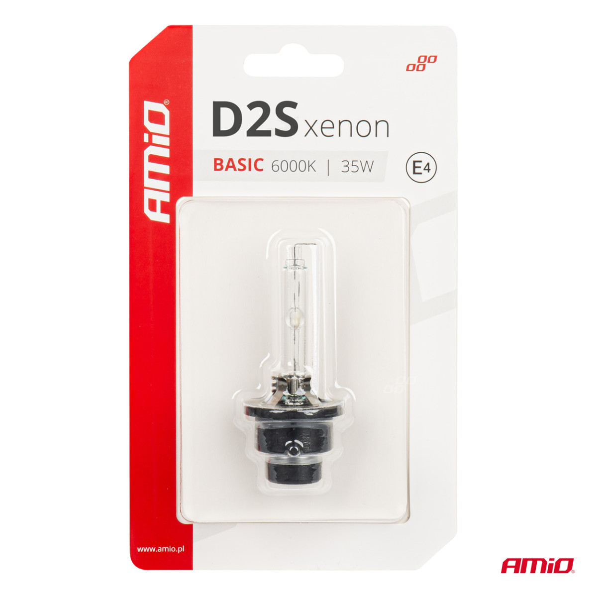 Xenonlampa D2S 35W 6000K AMiO BASIC blister AMIO-03861