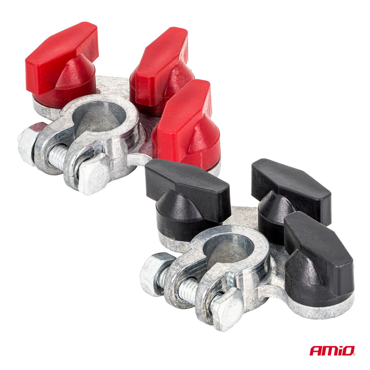 Batteripoler 800 A, galvaniserade, 2 st. AMiO-04391