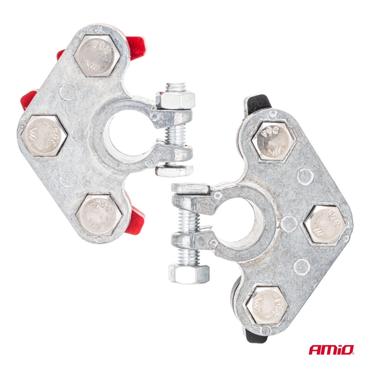 Batteripoler 800 A, galvaniserade, 2 st. AMiO-04391