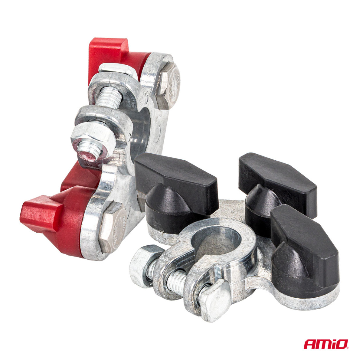 Batteripoler 800 A, galvaniserade, 2 st. AMiO-04391