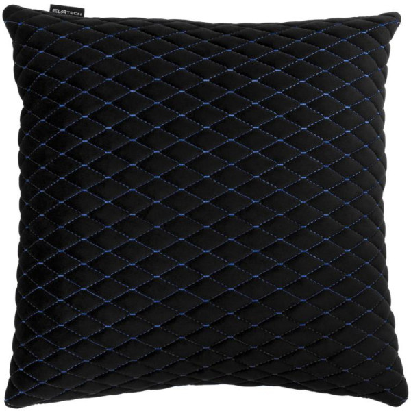 EVAtech Bilkudde 40x40 cm - svart / blå sömmar