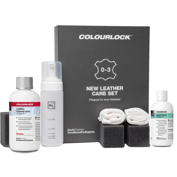 KOCH CHEMIE COLOURLOCK New Leather Care Set, nytt vårdset för slätt läder
