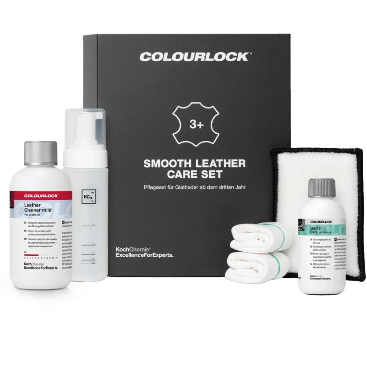 KOCH CHEMIE Colourlock Smooth Leather Care Set, Lädervårdsset för slätt läder
