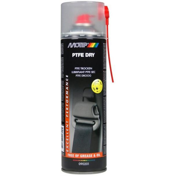 MOTIP PTFE Dry, Torrt smörjmedel med Teflon PTFE, 500 ml