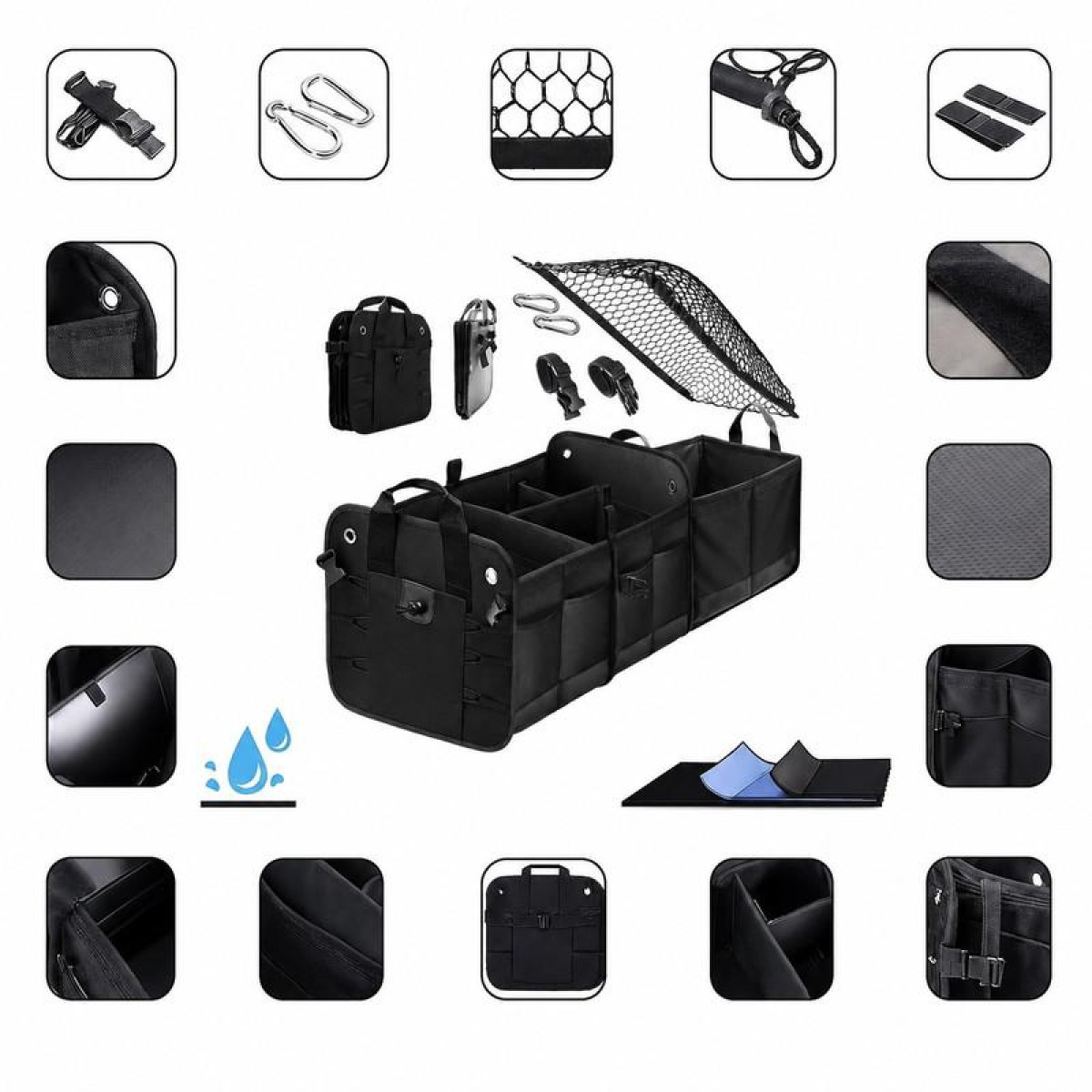 Hopfällbar Bagageutrymmesorganisator 1 Plus EVAtech 60×37×32 cm