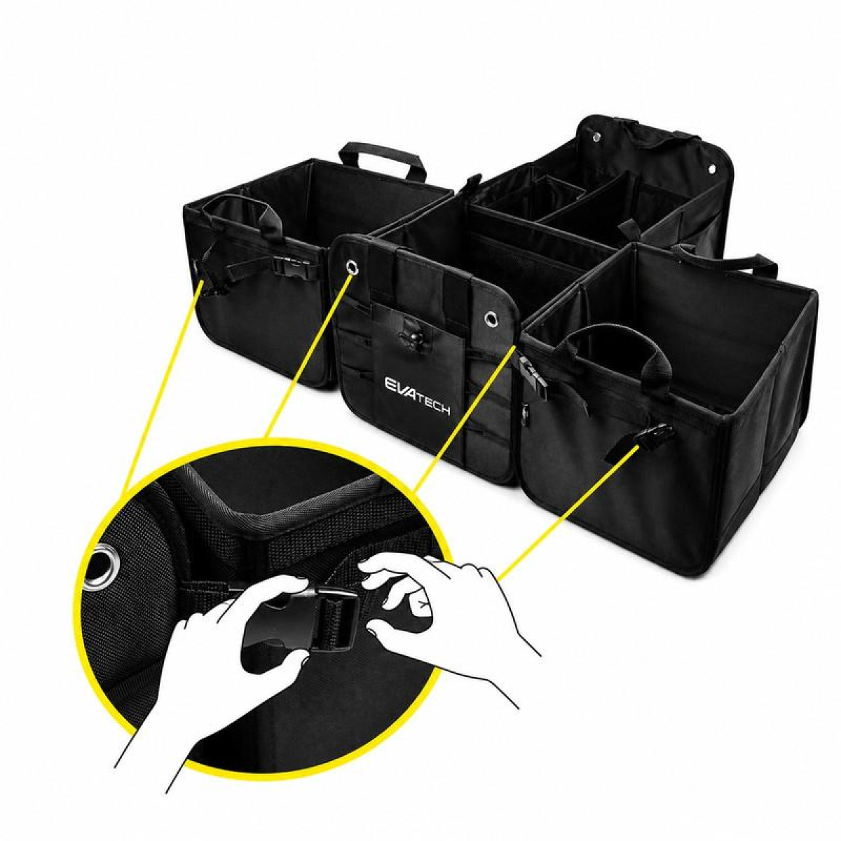 Hopfällbar Bagageutrymmesorganisator 2 Plus Froze EVAtech 60×37×32 cm
